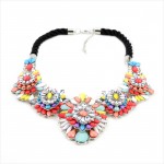 Les Filles Candy Color Stone Clusters Statement Necklace
